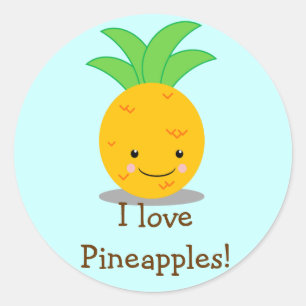 Sticker Rond Ananas
