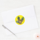 Sticker Rond Ananas (Enveloppe)