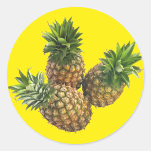 Sticker Rond Ananas
