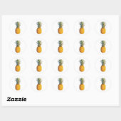Sticker Rond ananas (Feuille)