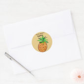 Sticker Rond Ananas (Enveloppe)