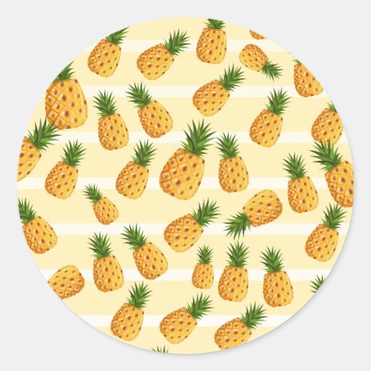 Sticker Rond Ananas (Devant)