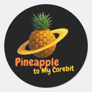 Sticker Rond Ananas à Mon Corebit.