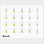 Sticker Rond Ananas arc-en-ciel Iridescendant do-it-yourself Ar (Feuille)