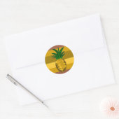 Sticker Rond Ananas Doré (Enveloppe)