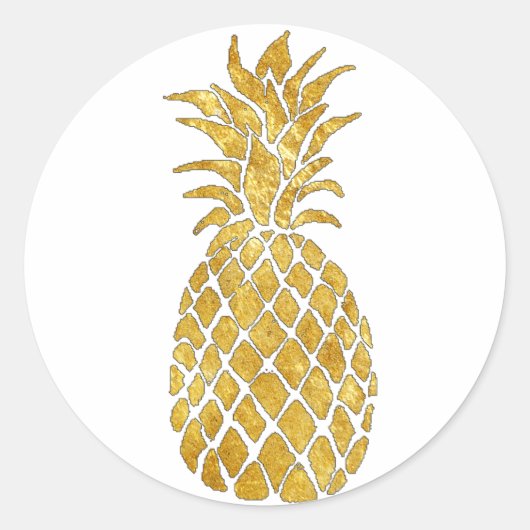 Sticker Rond ananas doré (Devant)