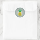 Sticker Rond Ananas géométrique moderne (Sac)