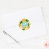 Sticker Rond Ananas Jaune (Enveloppe)