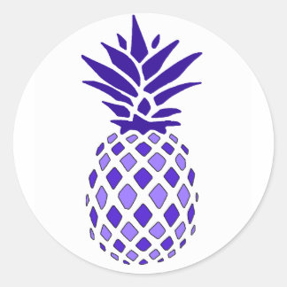 Sticker Rond Ananas pourpre