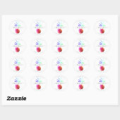 Sticker Rond Ananas rouge Iridescente do-it-yourself Arrière -  (Feuille)