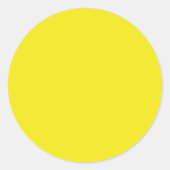 Sticker Rond Ananas solide jaune vif (Devant)