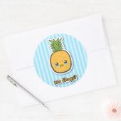 Sticker Rond Ananas triste qui n'a pas de câlins (Enveloppe)