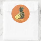 Sticker Rond Ananas tropical (Sac)