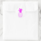 Sticker Rond Ananas Tropical vintage (Sac)