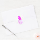 Sticker Rond Ananas Tropical vintage (Enveloppe)