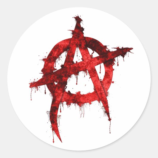 Sticker Rond Anarchie (Devant)