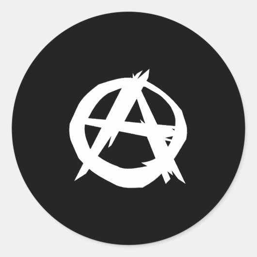Sticker Rond Anarchiste, Colombie Drapeau politique (Devant)