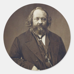 Sticker Rond Anarchiste russe de Mikhail Bakunin par Nadar