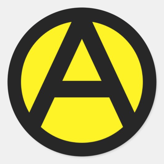 Sticker Rond Anarcho-capitalisme (Devant)