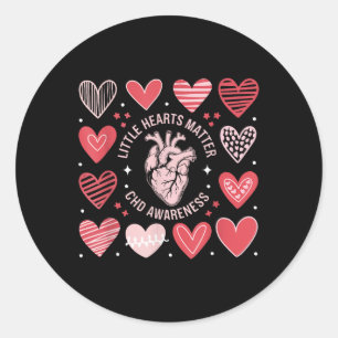 Sticker Rond Anatomie cardiaque Valentine Petit Coeur Sensibili
