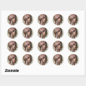 Sticker Rond Anatomie du cerveau humain (Feuille)