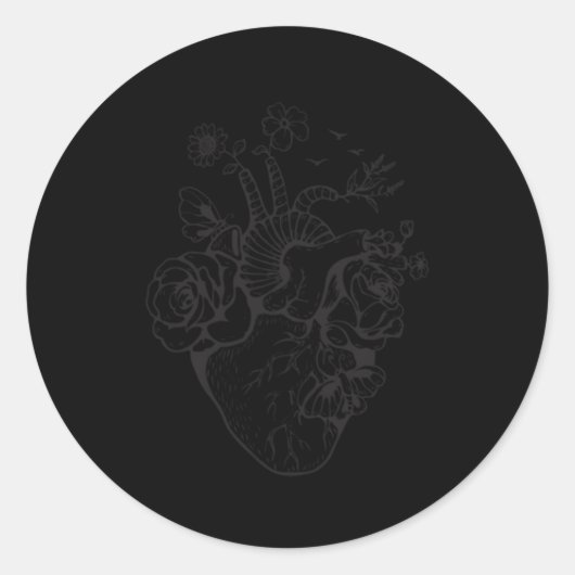 Sticker Rond Anatomique He Cardiac Nurse Student (Devant)