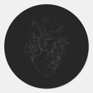 Sticker Rond Anatomique He Cardiac Nurse Student