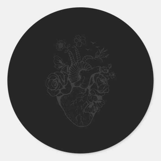 Sticker Rond Anatomique He Cardiac Nurse Student (Devant)