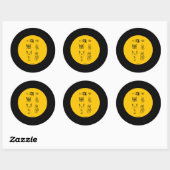 Sticker Rond Anchisaure et Ammosaure (Feuille)