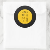 Sticker Rond Anchisaure et Ammosaure (Sac)