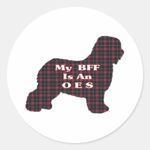 Sticker Rond Ancien chevalier BFF de Sheepdog