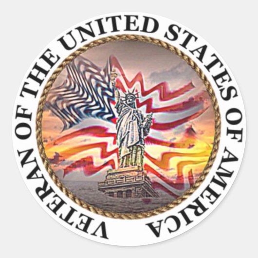 Sticker Rond Ancien combattant (Devant)