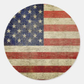 Sticker Rond Ancien drapeau américain (Devant)