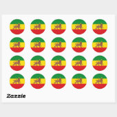Sticker Rond Ancien drapeau éthiopien (Feuille)