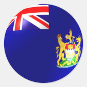 Sticker Rond Ancien drapeau hongkongais (Devant)