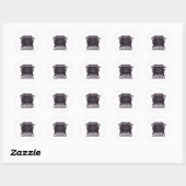 STICKER ROND ANCIEN TYPEWRITER (Feuille)