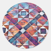 STICKER ROND ANCIENNE ANGLETERRE CARRELAGE SOL (Devant)