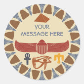 Sticker Rond Ancienne Egypte Collage de graphismes égyptiens (Devant)