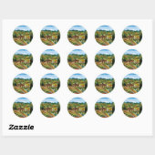 STICKER ROND ANCIENNE FERME EN CHIANTI -TOSCANE (Feuille)