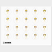 Sticker Rond Ancienne fille grecque (Feuille)