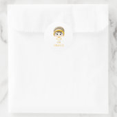 Sticker Rond Ancienne fille grecque (Sac)