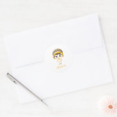 Sticker Rond Ancienne fille grecque (Enveloppe)