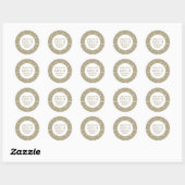 Sticker Rond Ancienne Rome Anniversaire Fête avec éléments en p (Feuille)