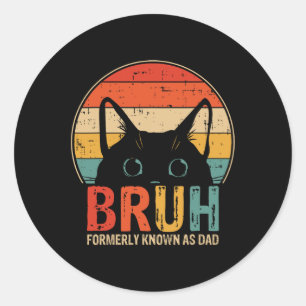 Sticker Rond Anciennement Connu Comme Papa Dons Drôle Pour Papa