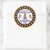 Sticker Rond Anciens combattants Merci (Sac)