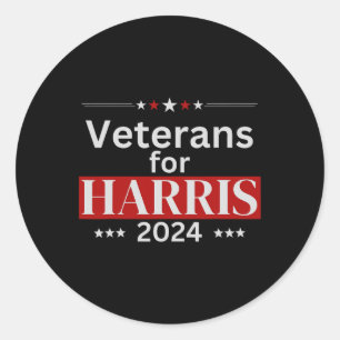 Sticker Rond Anciens Combattants Pour Harris 2024 Wheimer 2024 