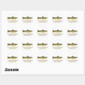 Sticker Rond Anciens mots de pêche (Feuille)