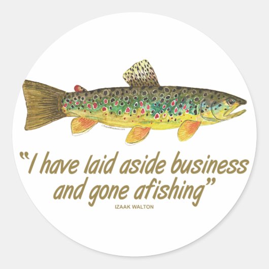 Sticker Rond Anciens mots de pêche (Devant)