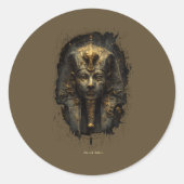 Sticker Rond Ancient Malice Egyptian Pharaoh Black (Devant)