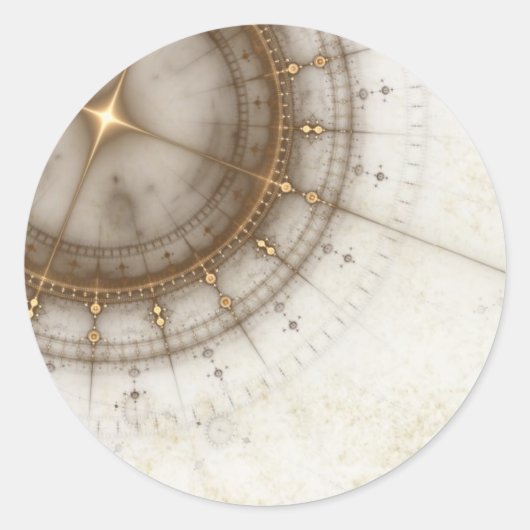 Sticker Rond Ancient Nautical Chart (Devant)